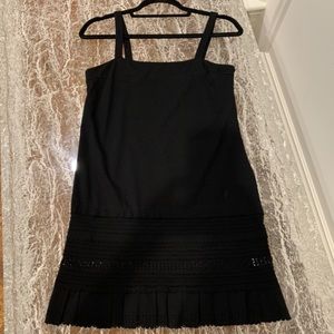 RED Valentino Black Ruffled Skirt Classic Dress